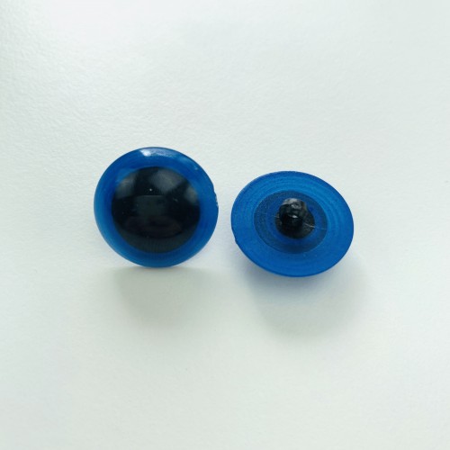 Očko modré 11,5mm, našívacie - pár